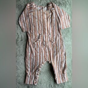 Kate Quinn 3 - 6 Baby One Piece Birch Brown White Cotton